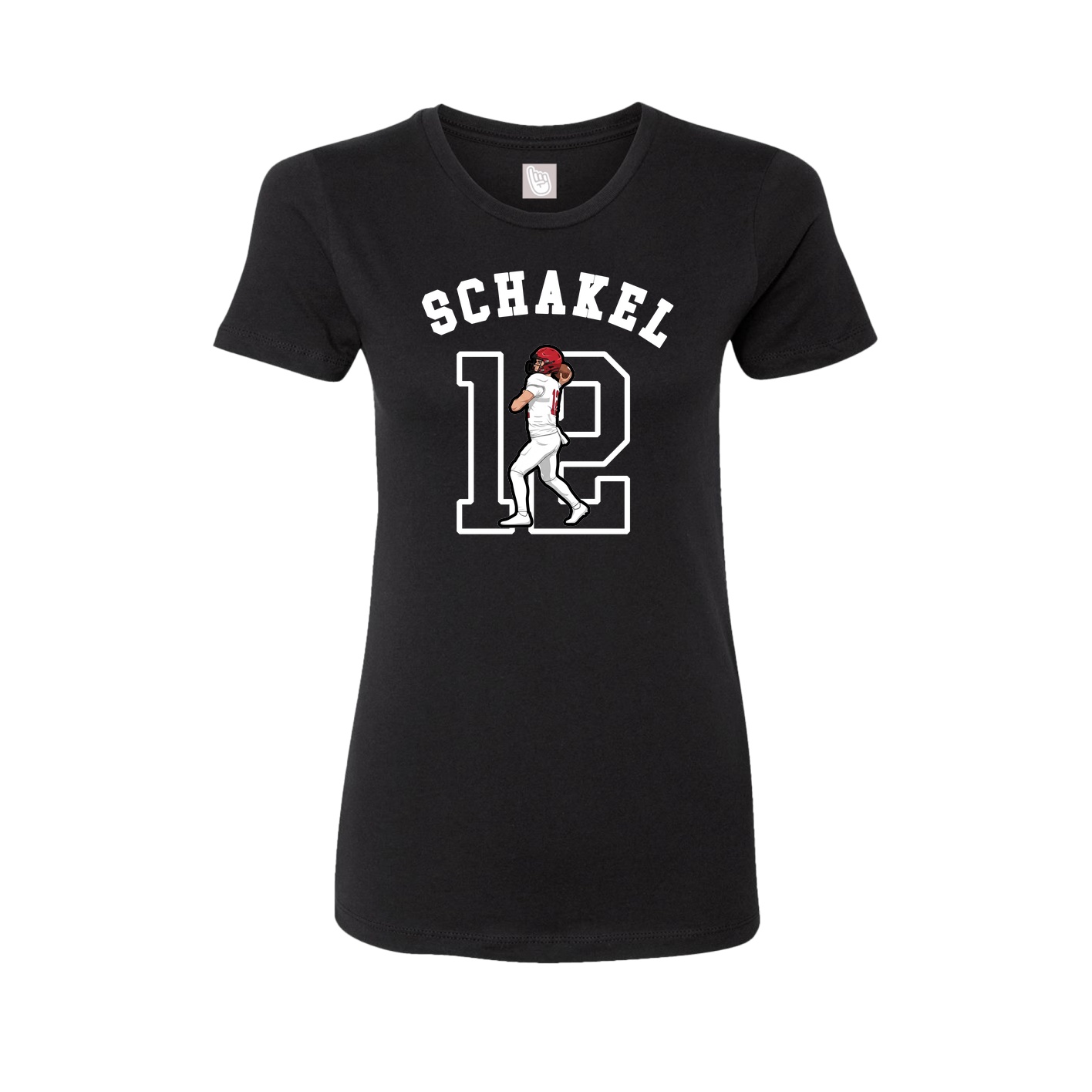Fitted Women's Tee — Shirsey Arch in Black