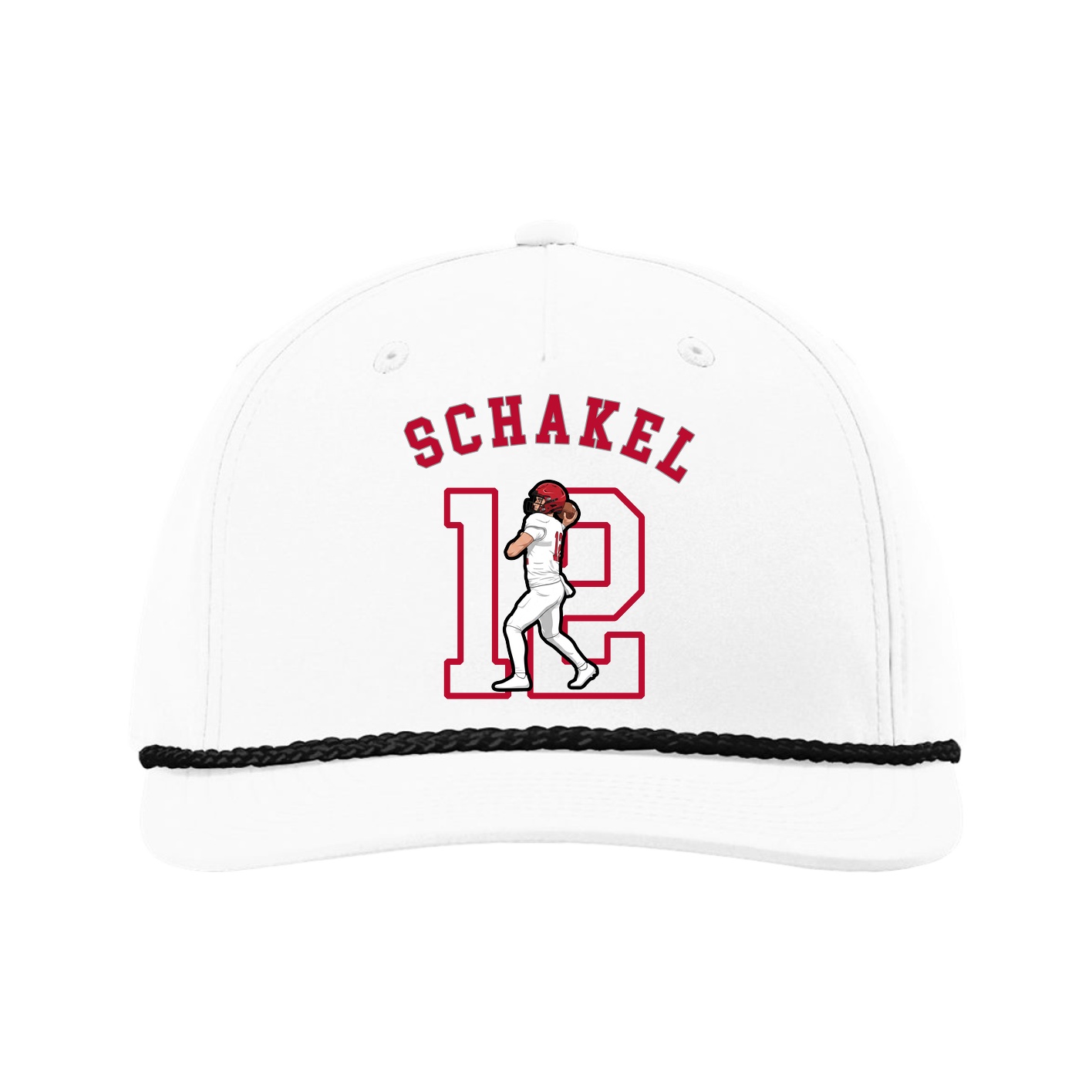 Five-Panel Classic Rope Cap — Shirsey Arch in White