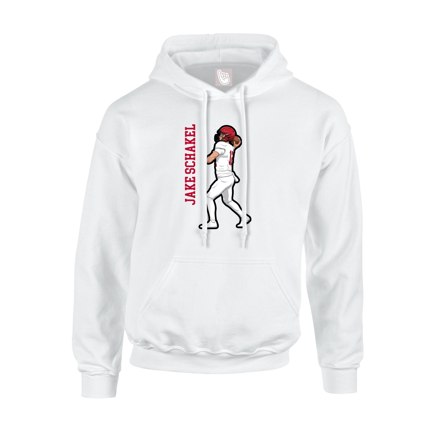Hoodie — Name Vertical in White
