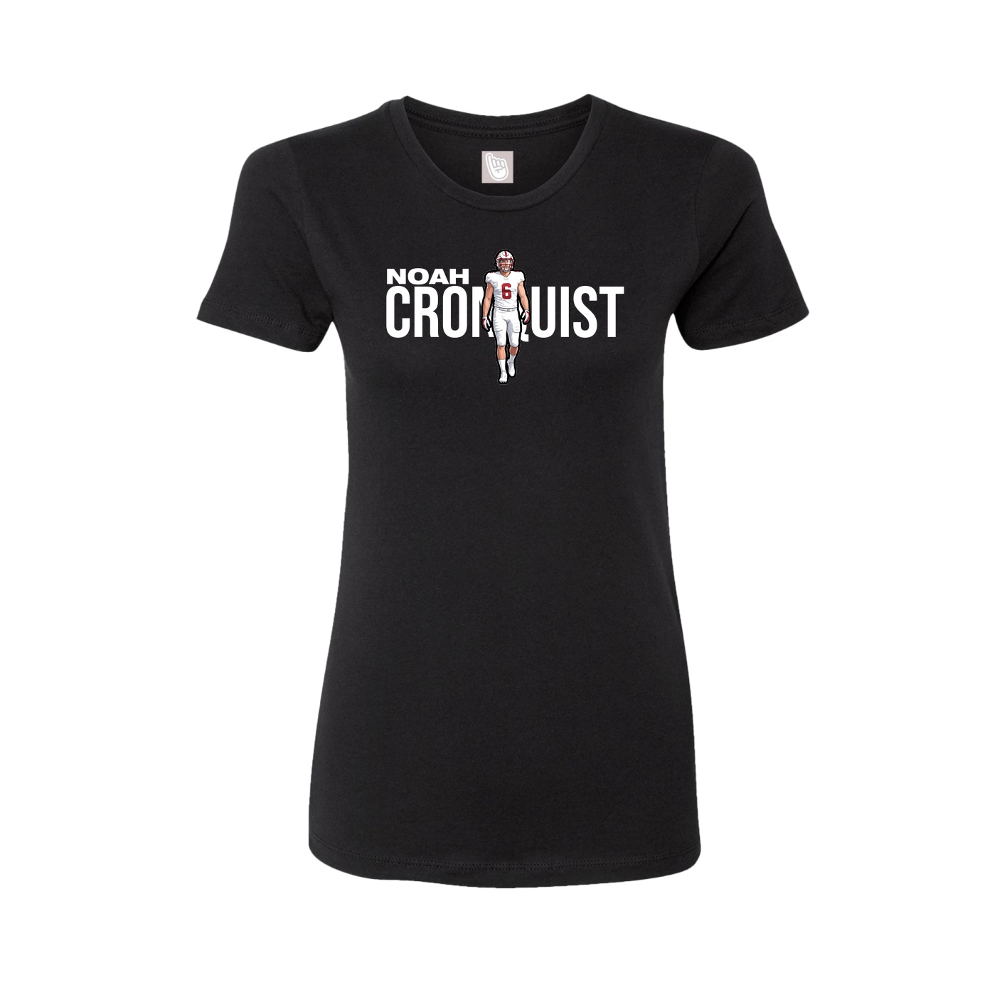 Fitted Women's Tee — Player Name in Black