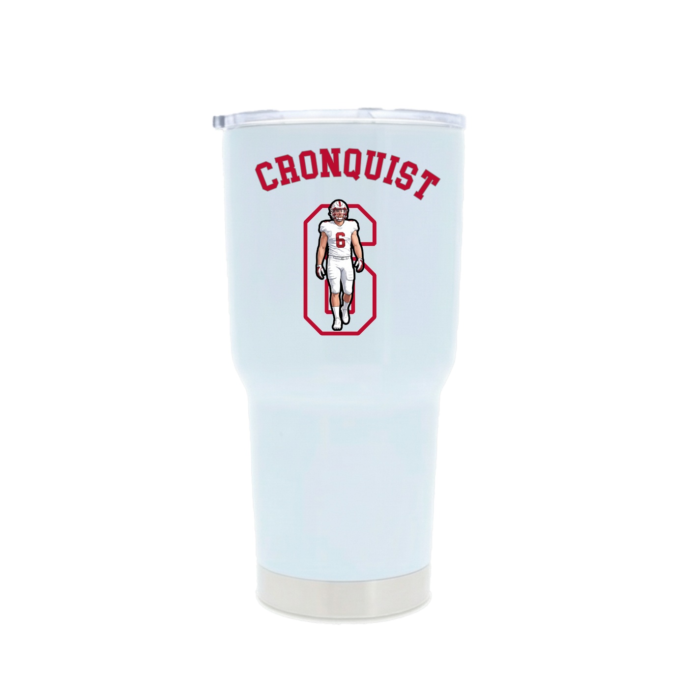 30oz Stainless Steel Tumbler — Shirsey Arch in White