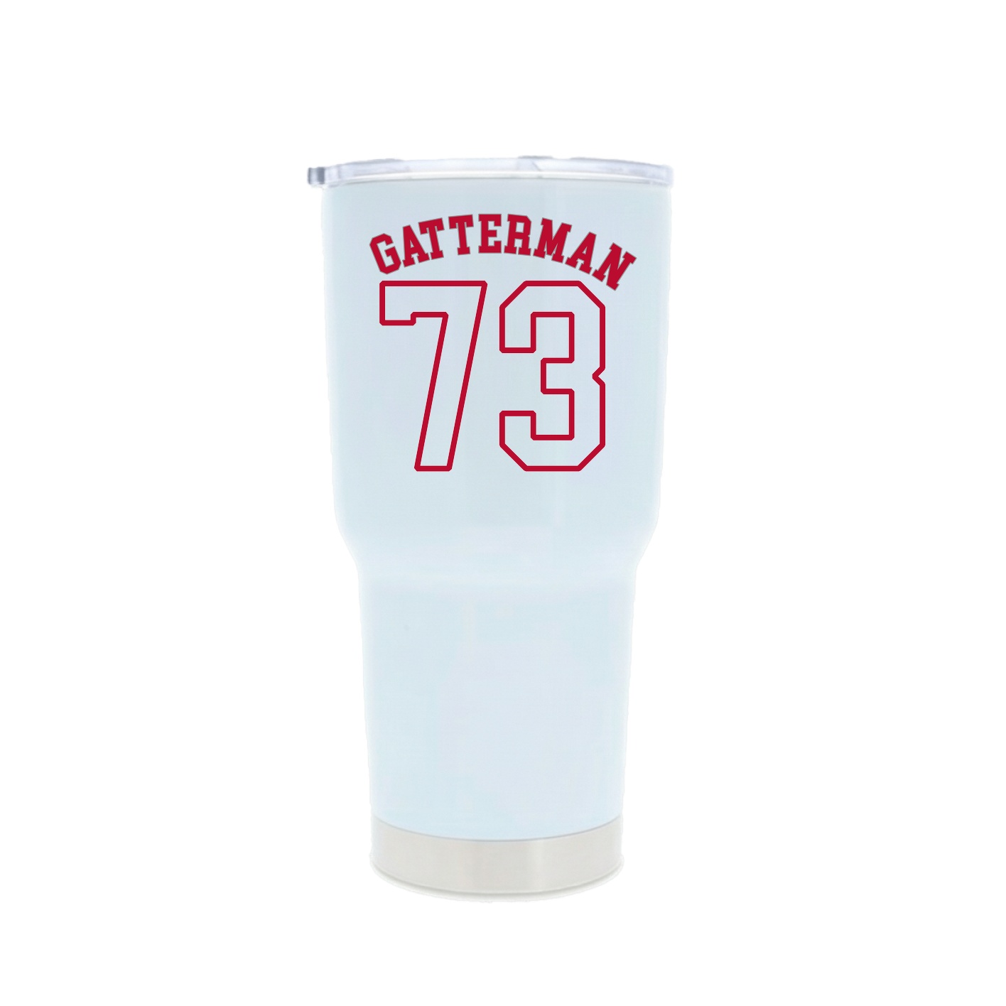 30oz Stainless Steel Tumbler — Shirsey Arch in White