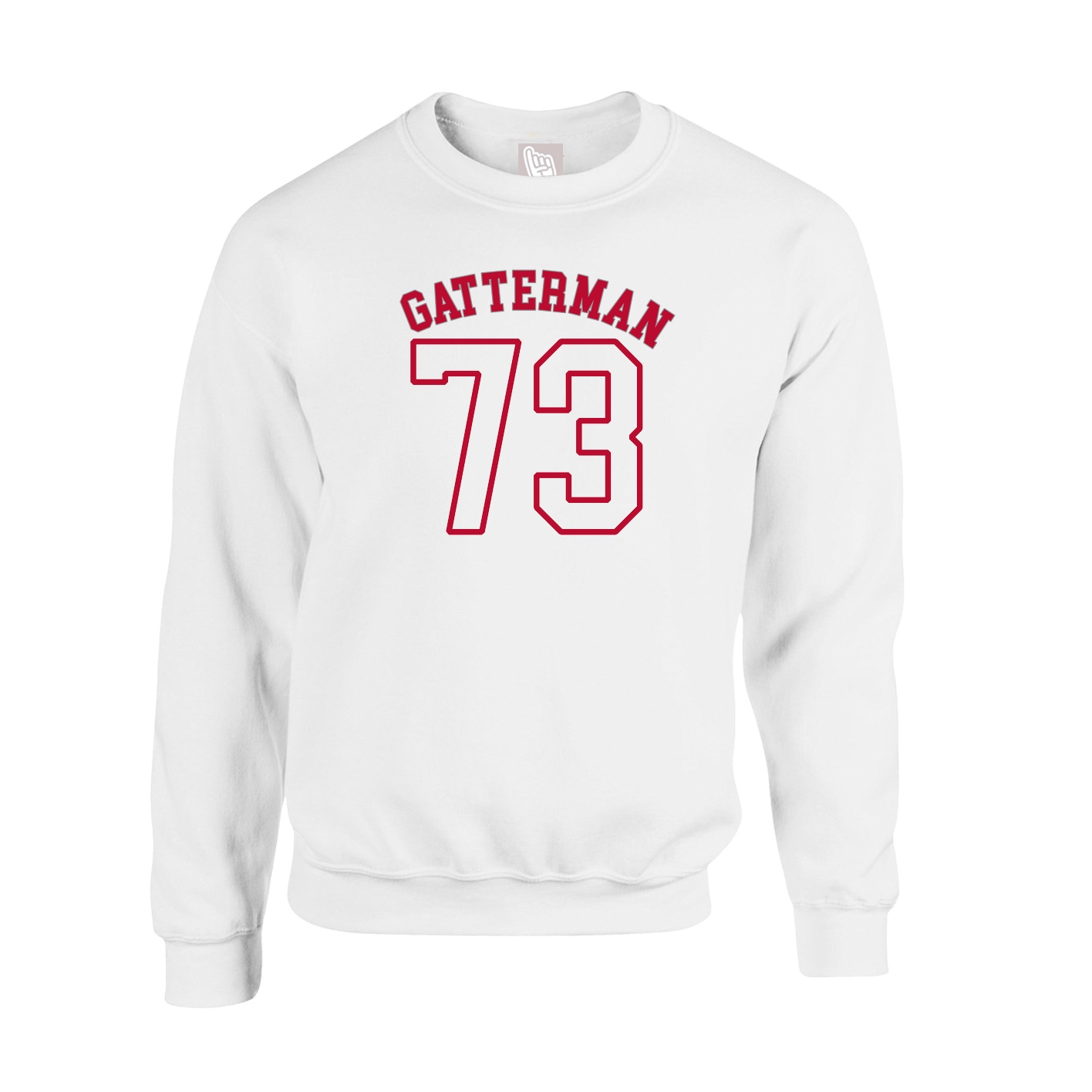 Fleece Crew — Shirsey Arch in White