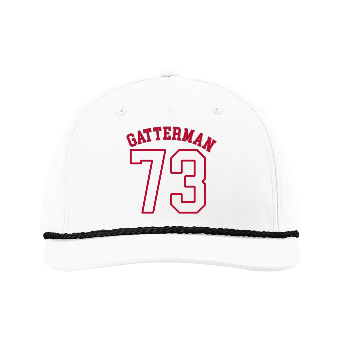 Five-Panel Classic Rope Cap — Shirsey Arch in White