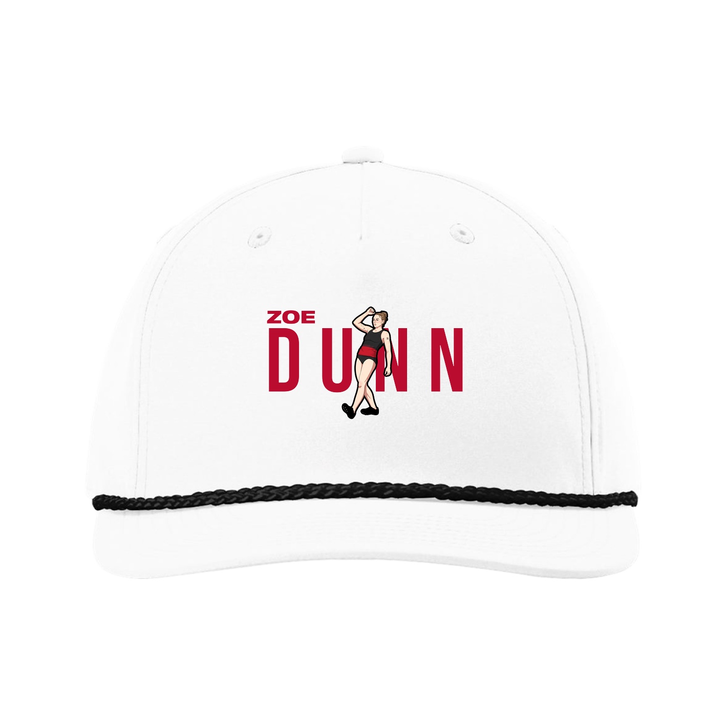 Five-Panel Classic Rope Cap — Player Name in White