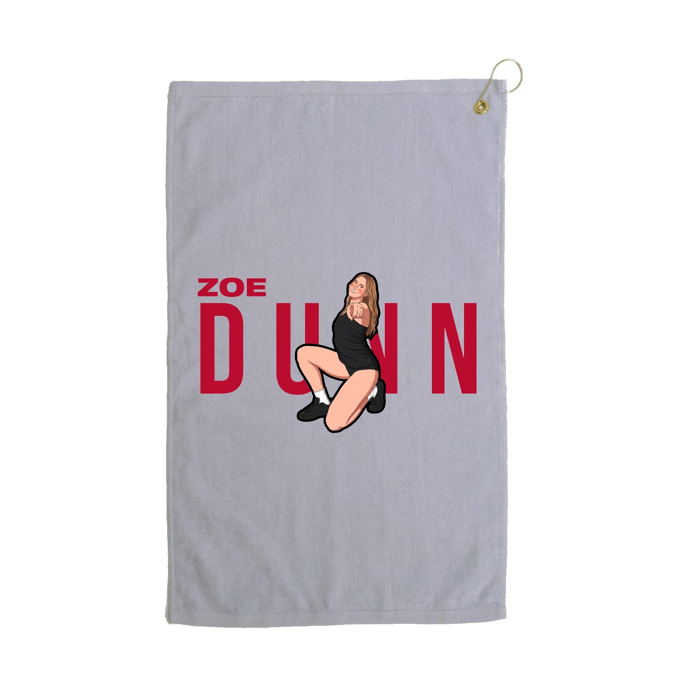 Golf Towel — Player Name in Grey