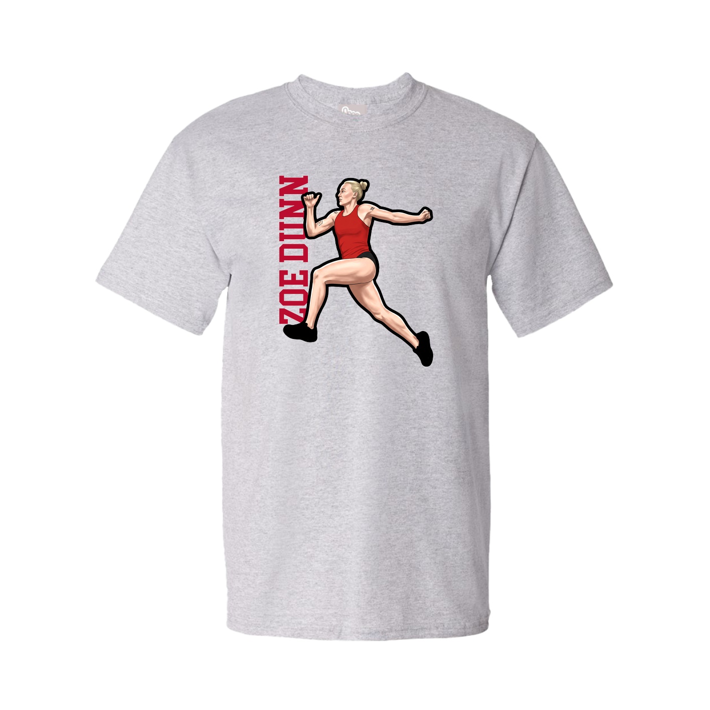 Youth Tee — Name Vertical in Grey