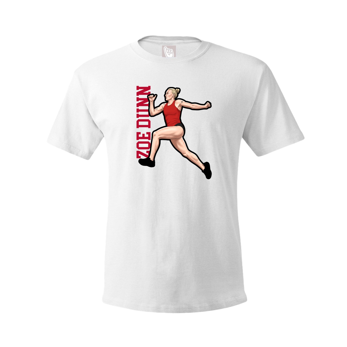 Youth Tee — Name Vertical in White