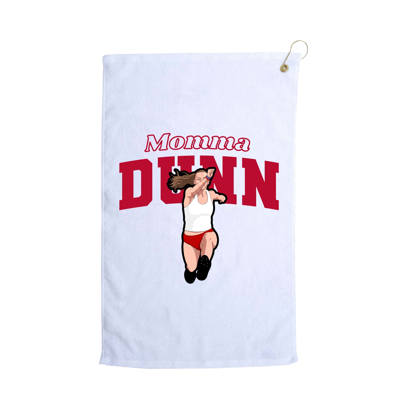 Golf Towel — Mothers Day Block in White