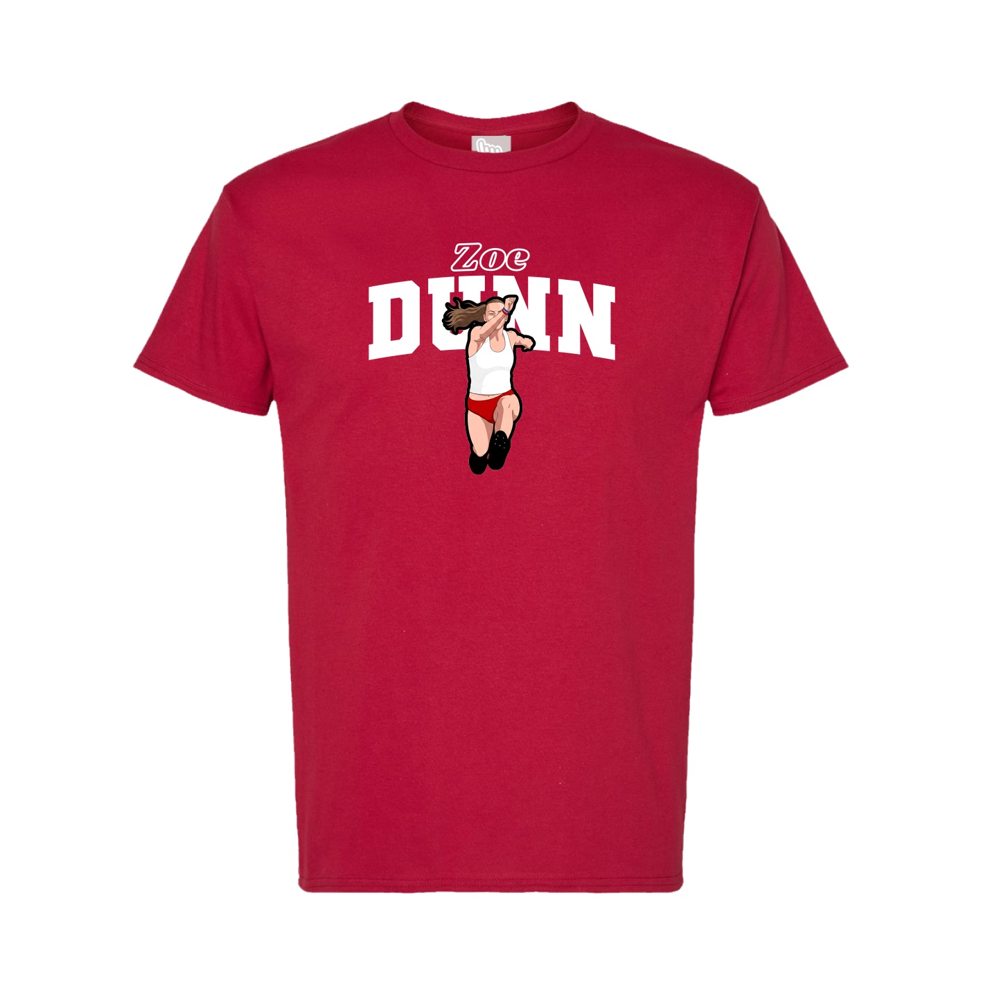 Tee — Name Arch in Crimson