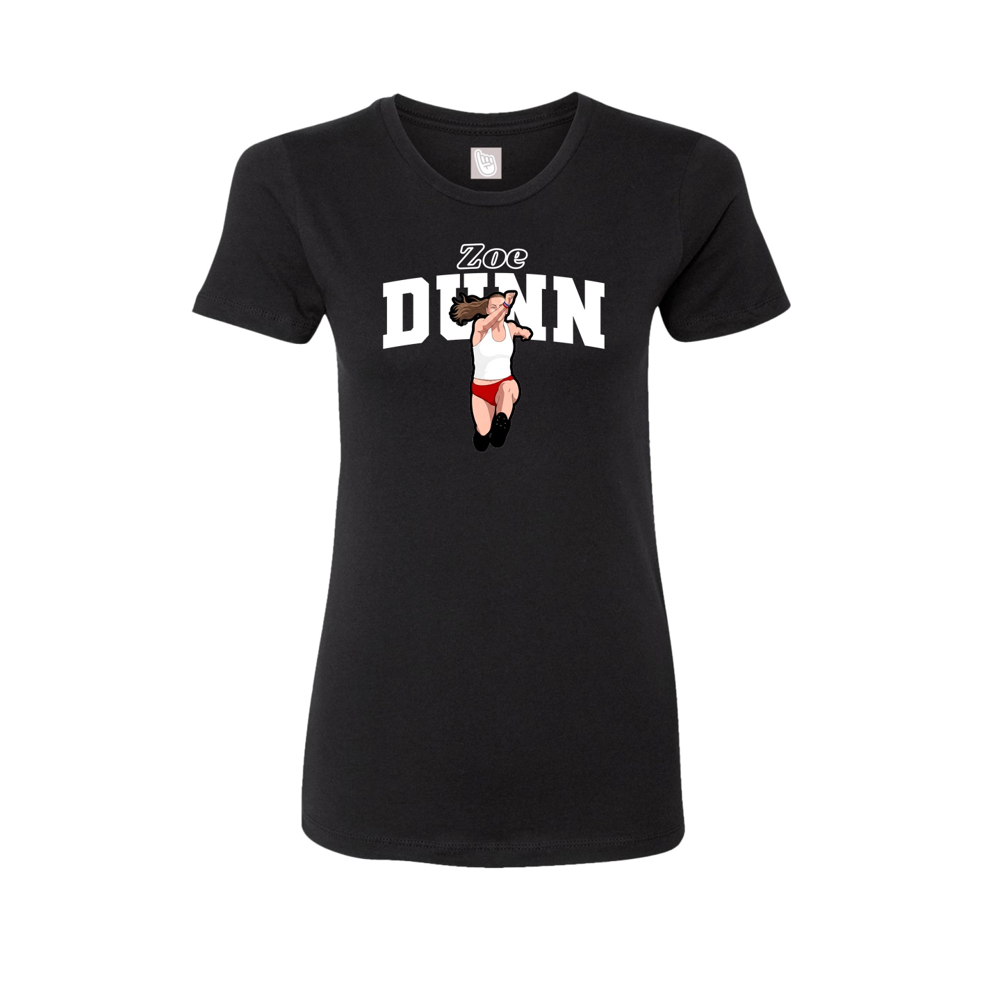 Womens Tee — Name Arch in Black