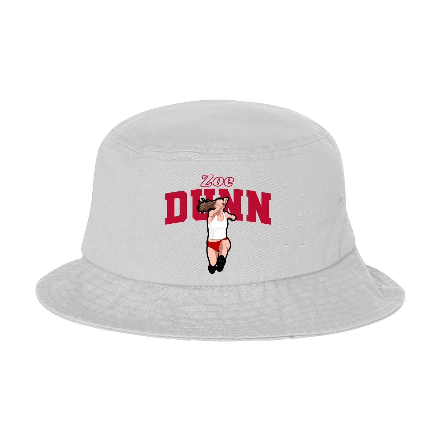 Bucket Cap — Name Arch in White