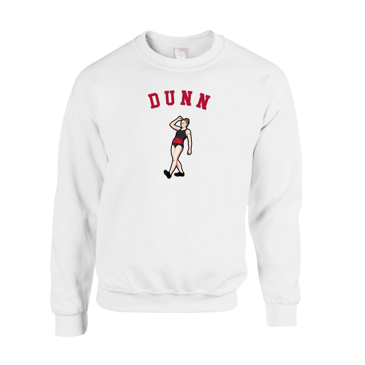 Fleece Crew — Shirsey Arch in White