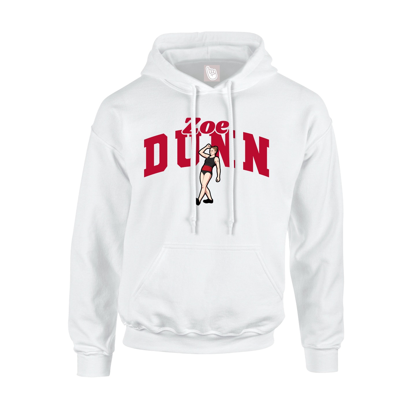 Youth Hoodie — Signature Arch in White