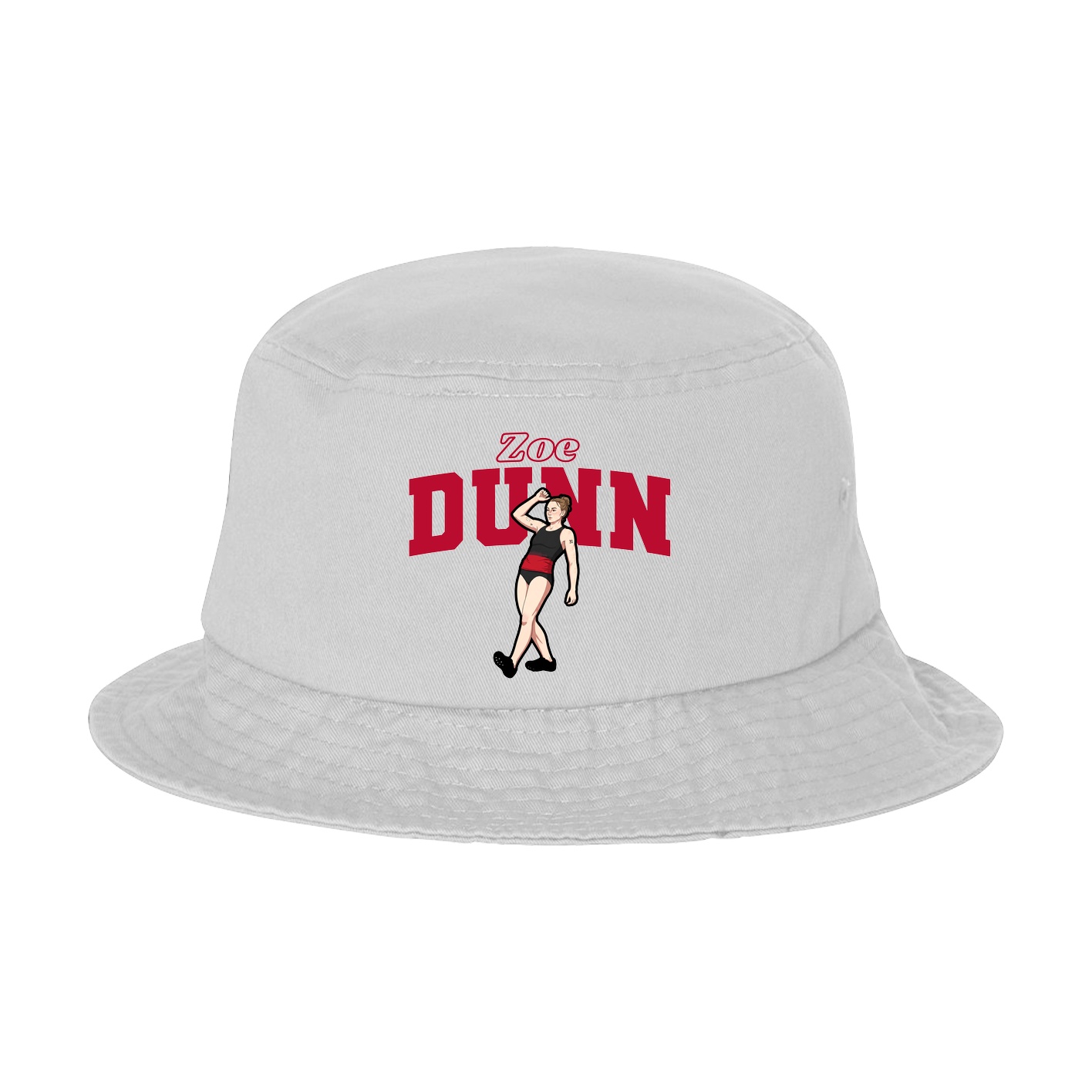 Bucket Cap — Name Arch in White