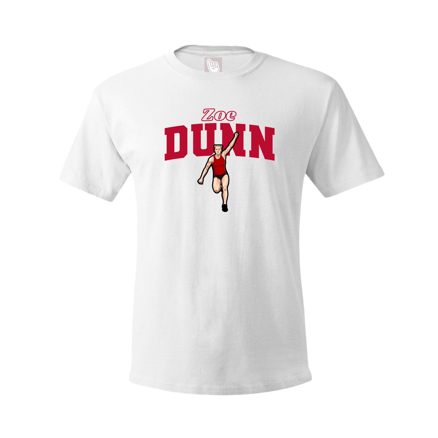 Youth Tee — Name Arch in White