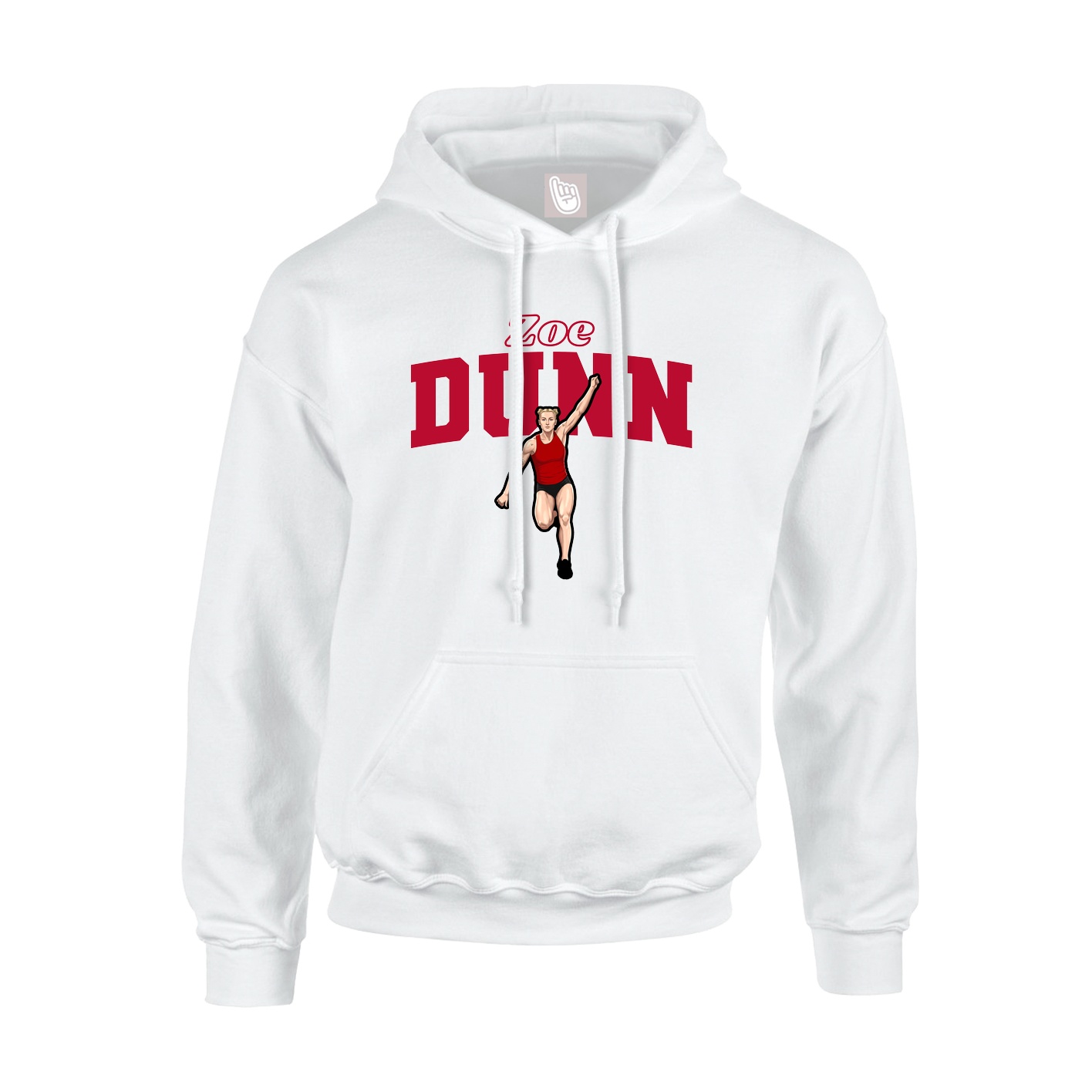 Hoodie — Name Arch in White