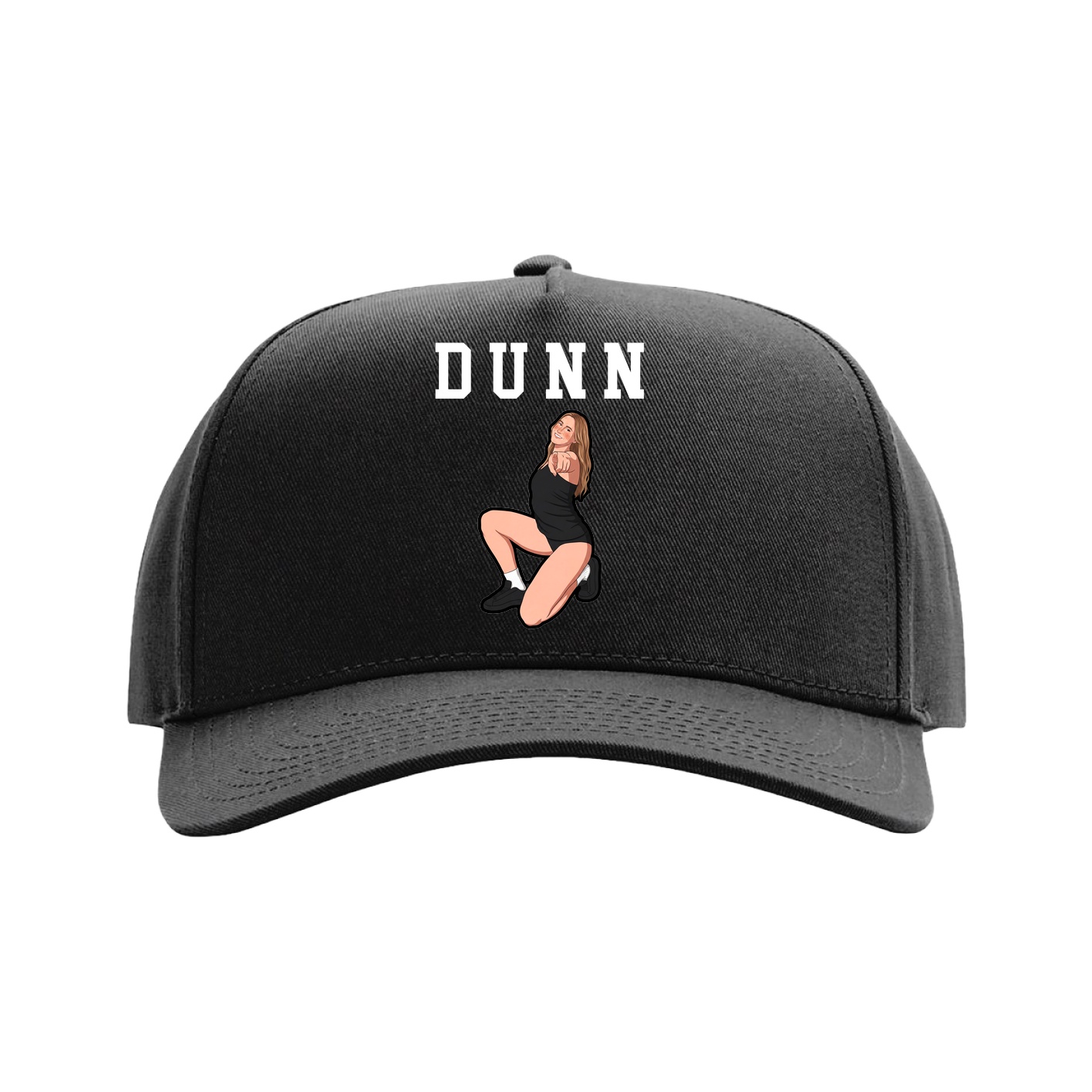 Full Fabric Five-Panel Champ Cap — Shirsey in Black