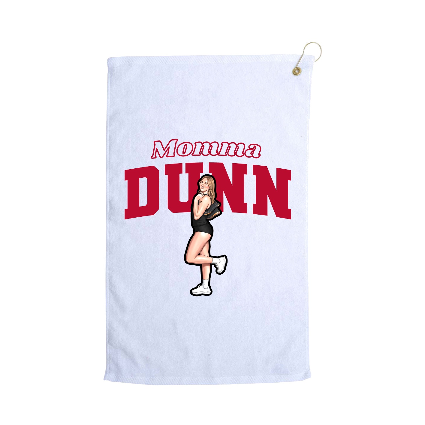 Golf Towel — Mothers Day Block in White