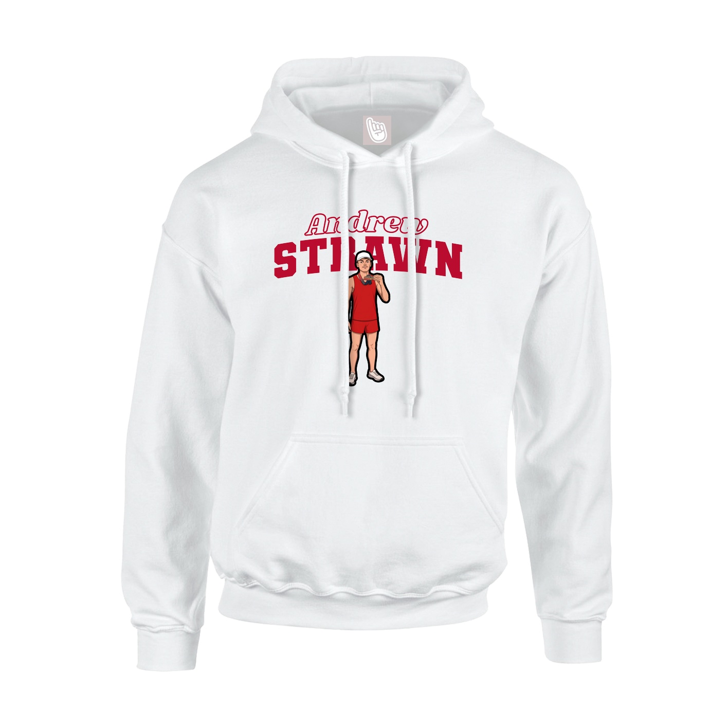 Hoodie — Name Arch in White