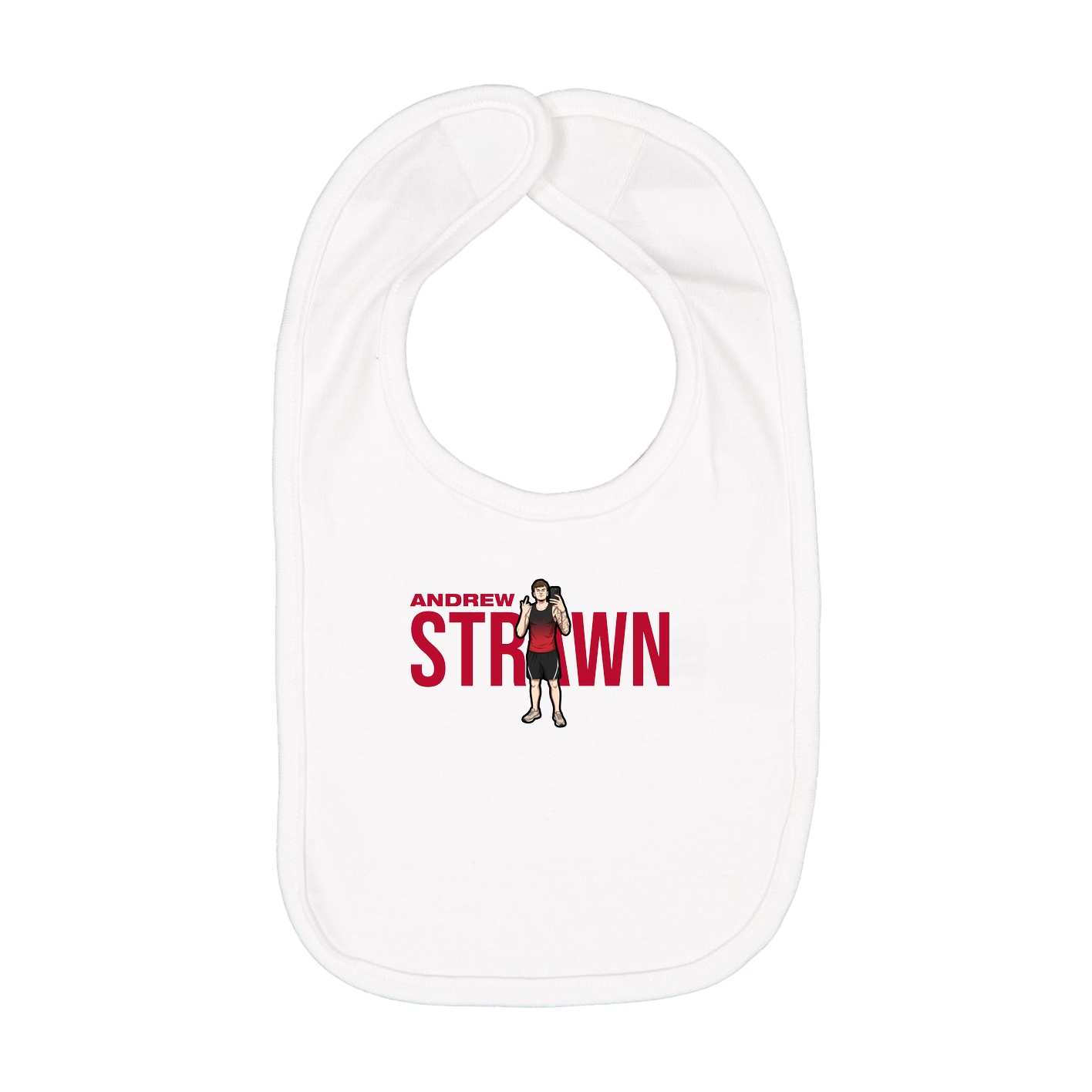 Infant Bib — Player Name in White