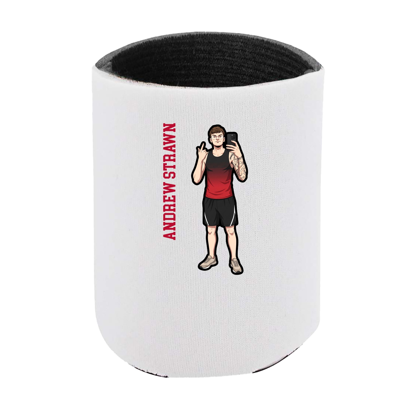 Can Holder — Name Vertical in White