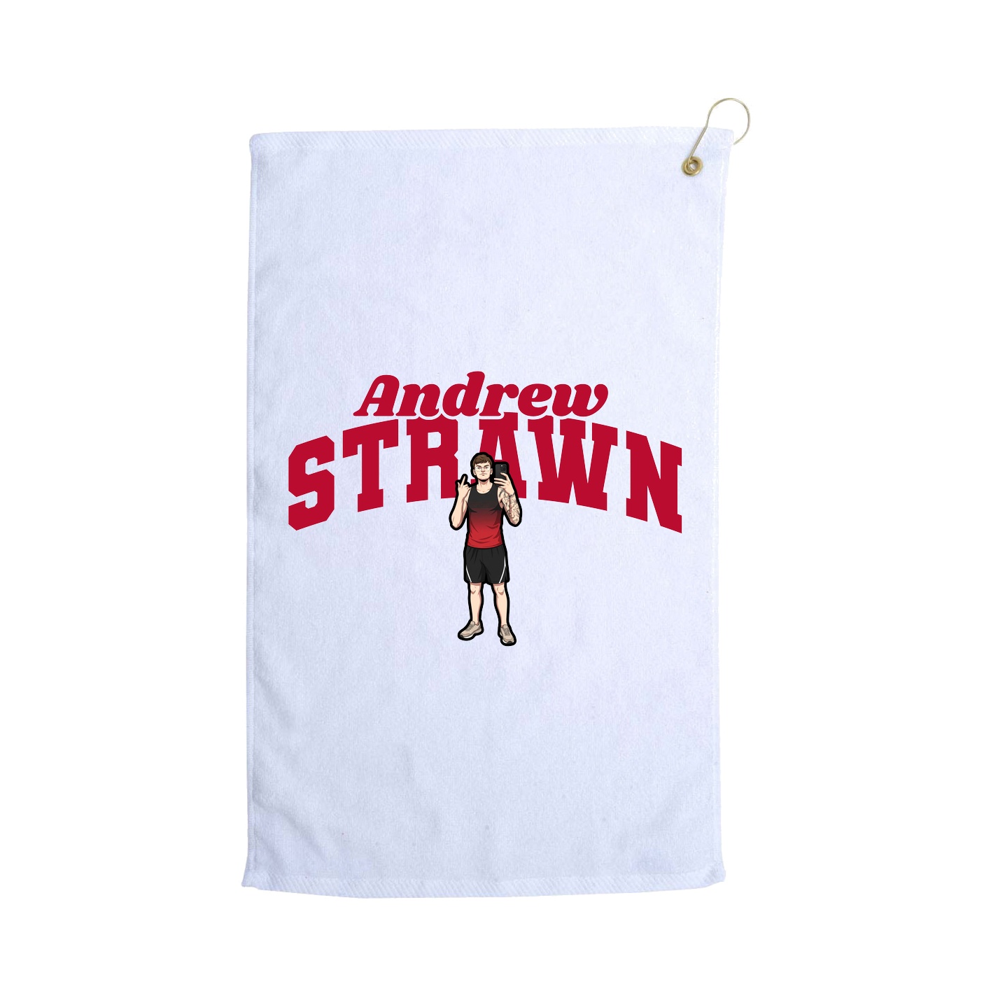 Golf Towel — Signature Arch in White