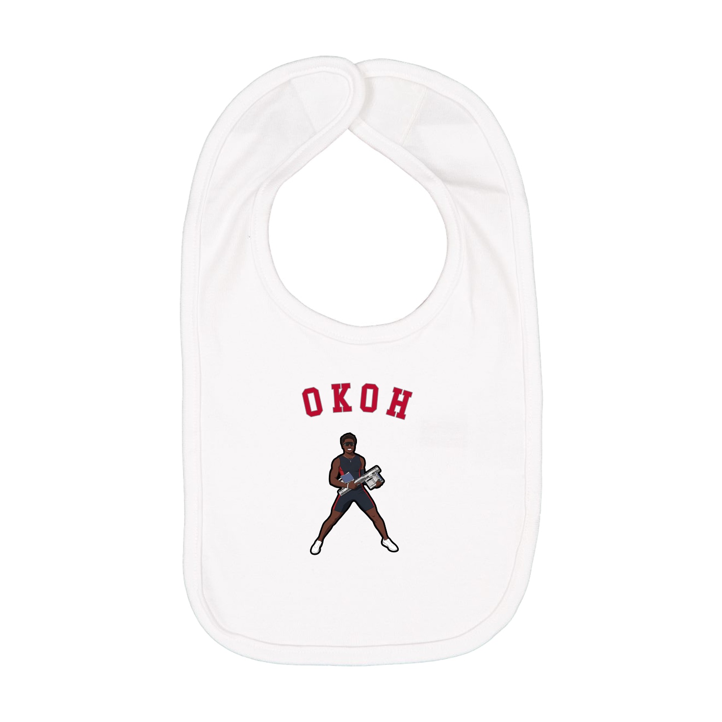 Infant Bib — Shirsey Arch in White