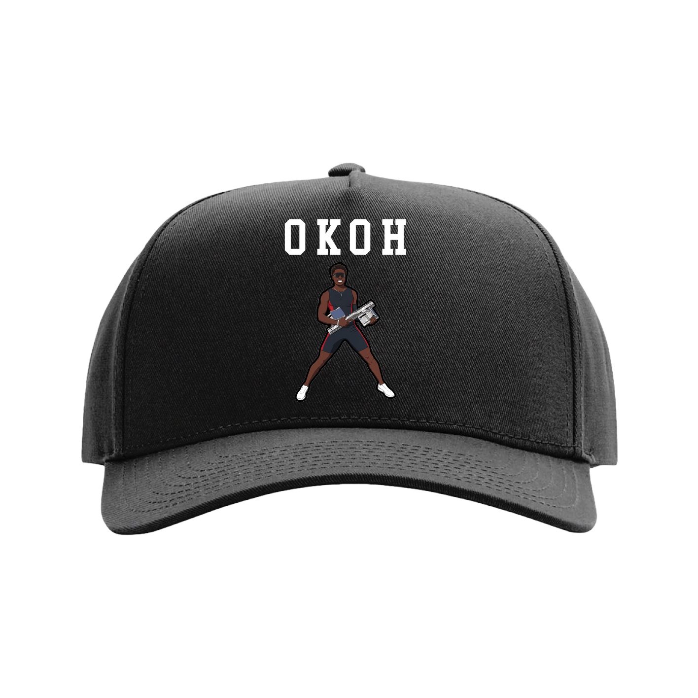 Full Fabric Five-Panel Champ Cap — Shirsey in Black