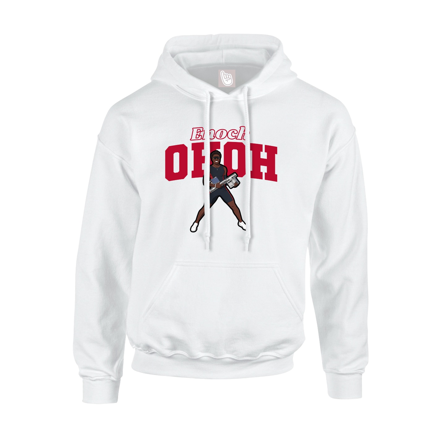 Hoodie — Name Arch in White