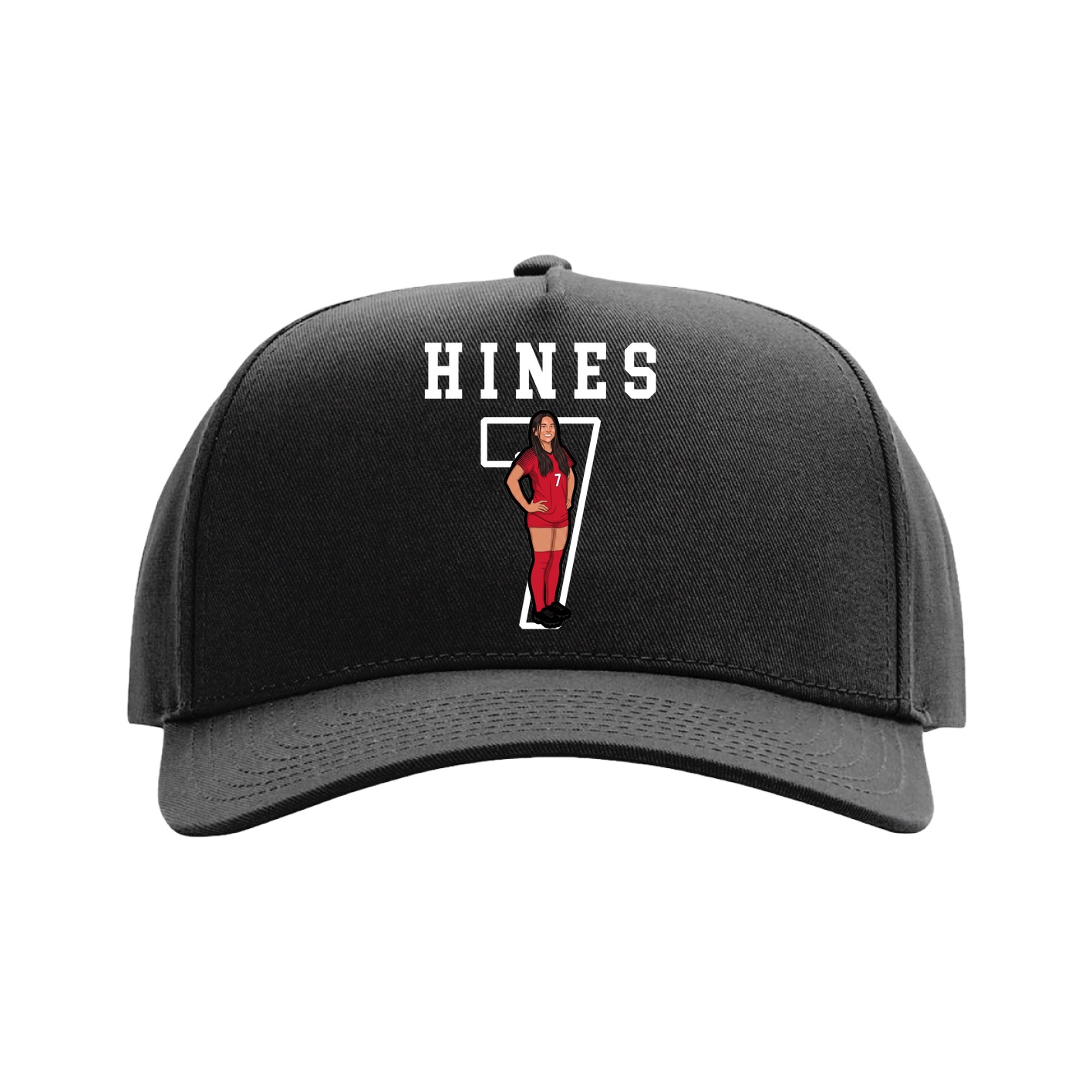 Full Fabric Five-Panel Champ Cap — Shirsey in Black