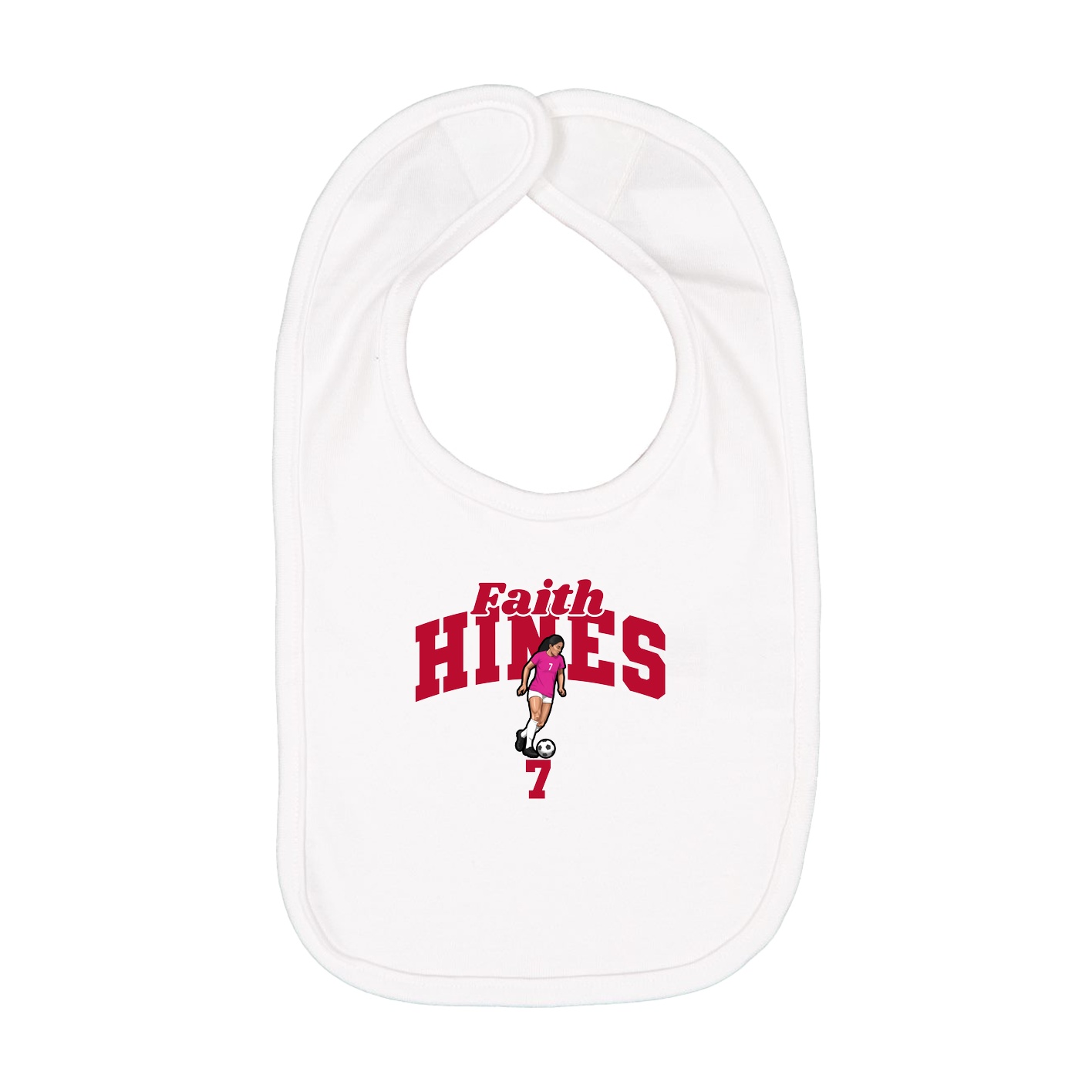 Infant Bib — Signature Arch in White