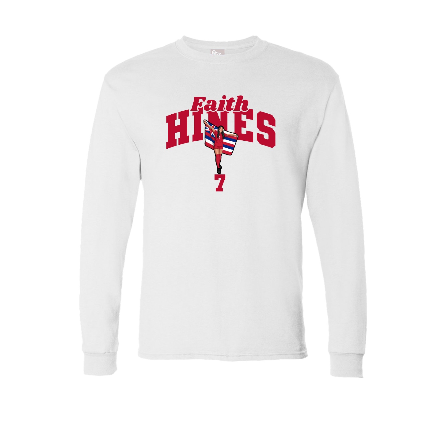 Long Sleeve Tee — Signature Arch in White
