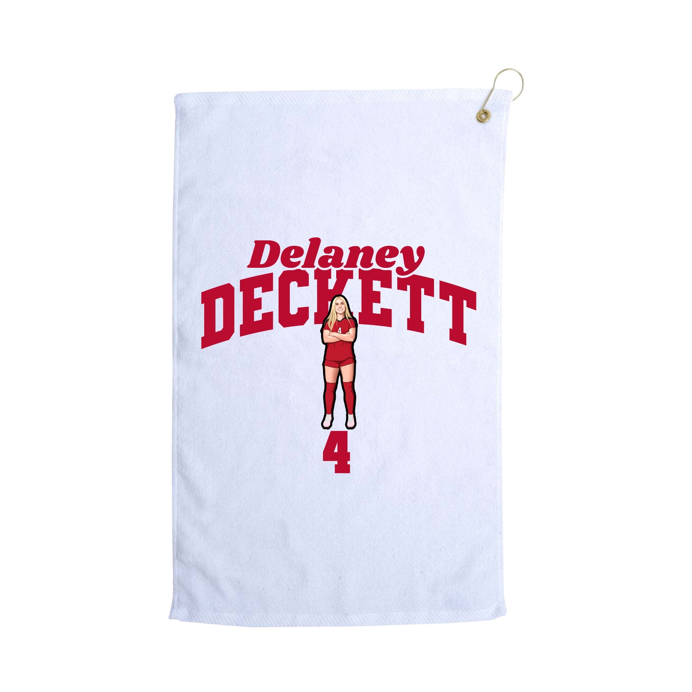 Golf Towel — Signature Arch in White