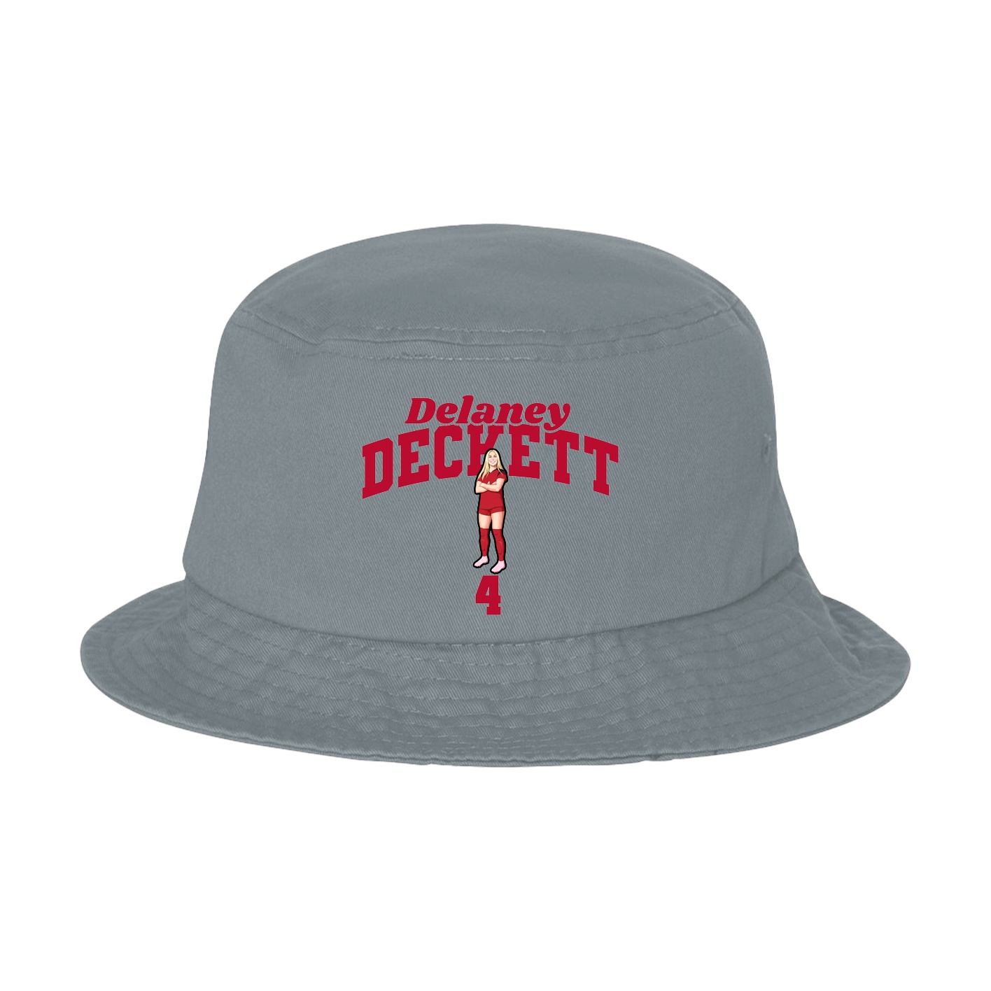 Bucket Cap — Signature Arch in Grey