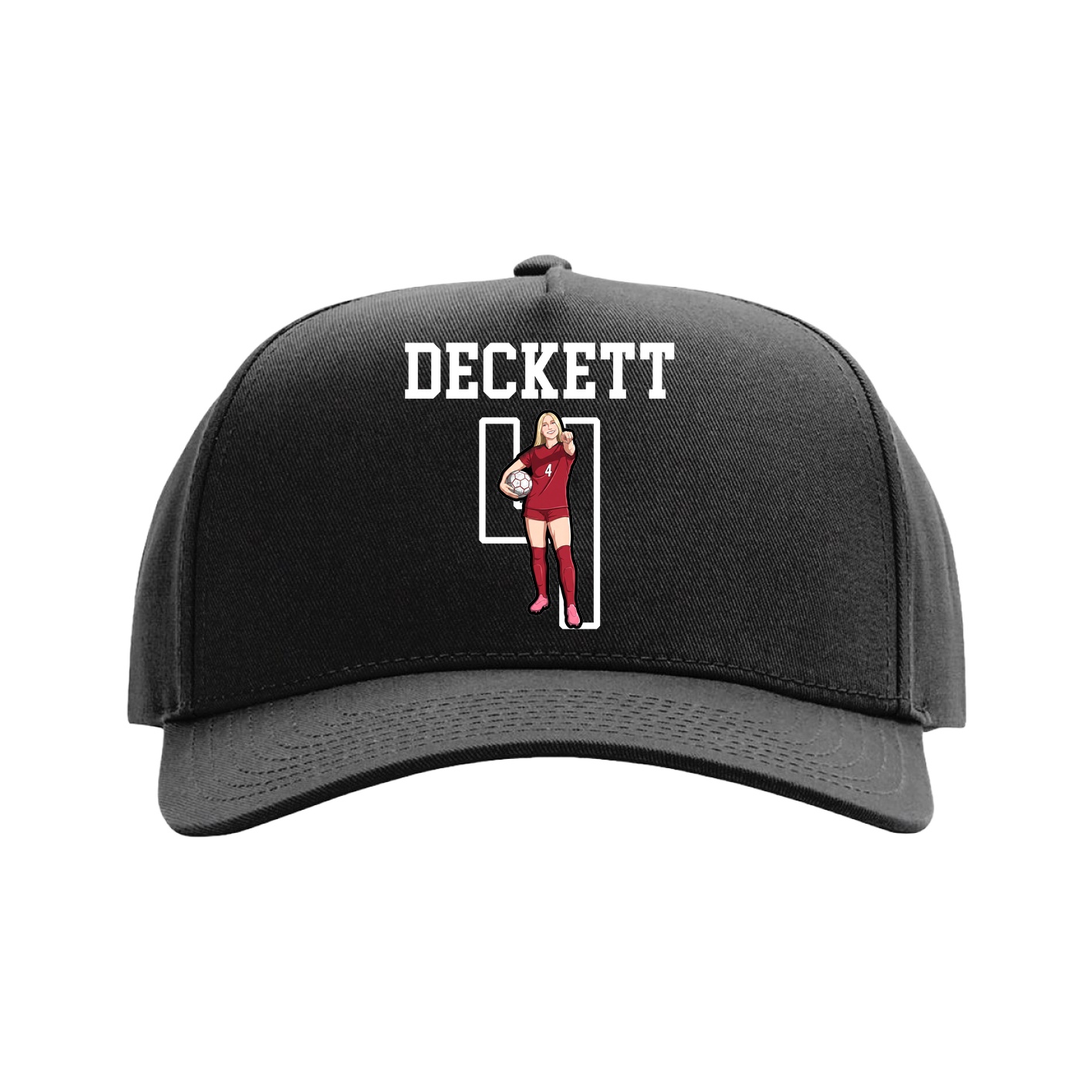 Full Fabric Five-Panel Champ Cap — Shirsey in Black