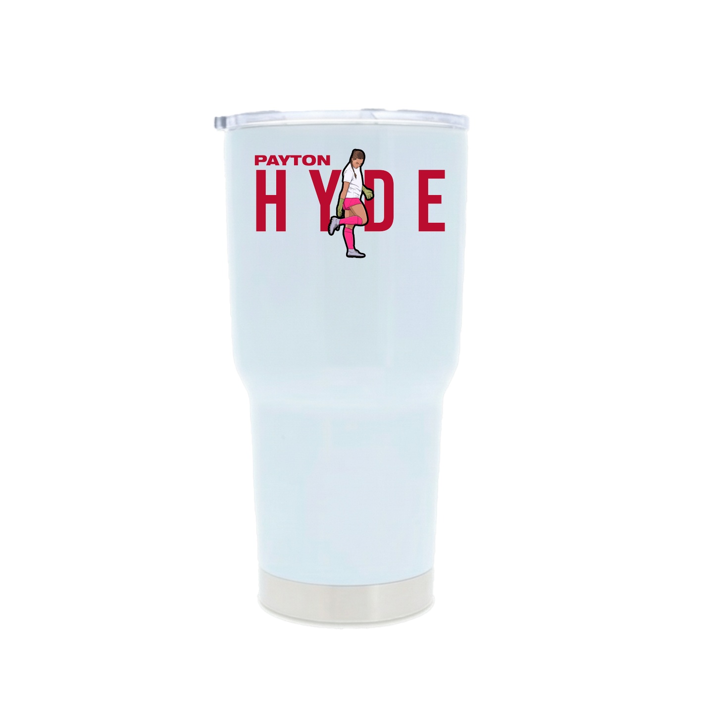 30oz Stainless Steel Tumbler — Player Name in White