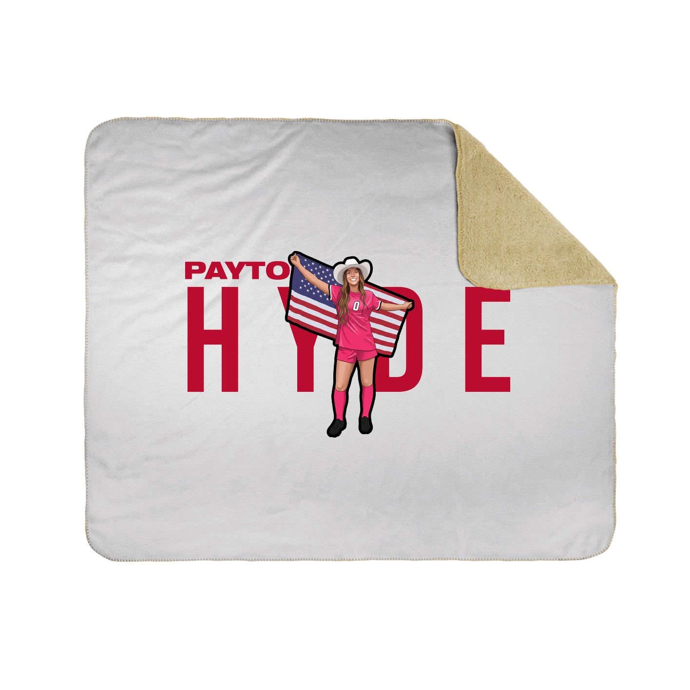 Throw Blanket — Player Name in White