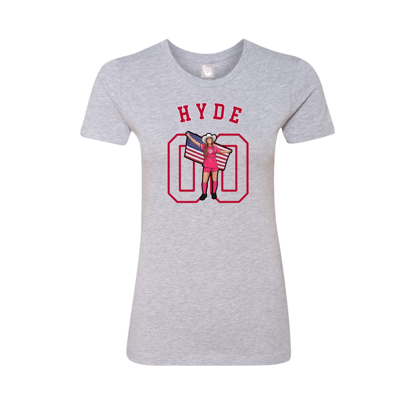 Fitted Women's Tee — Shirsey Arch in Grey