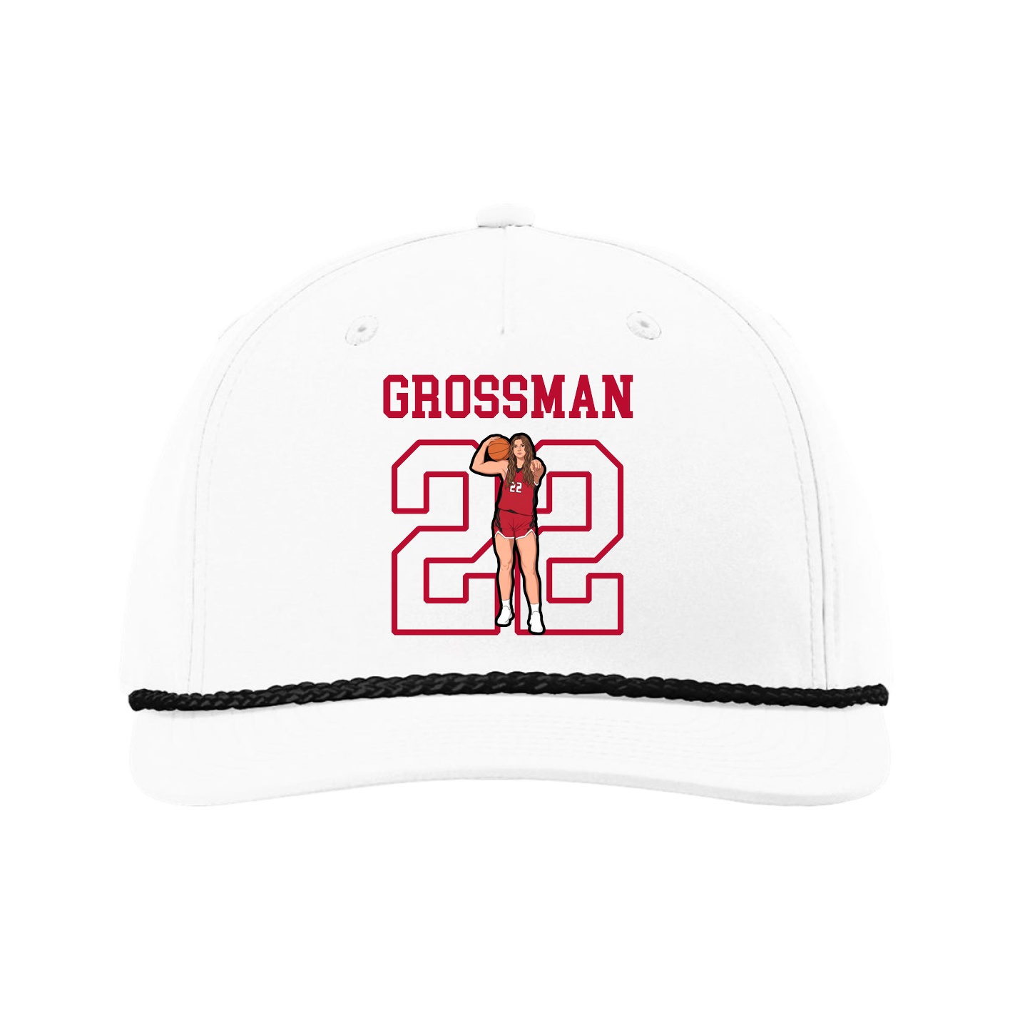 Five-Panel Classic Rope Cap — Shirsey in White