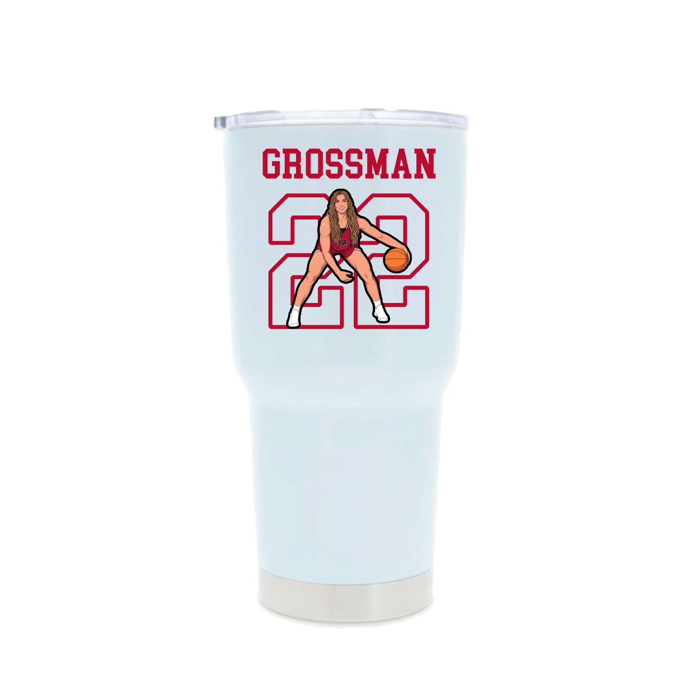 30oz Stainless Steel Tumbler — Shirsey in White