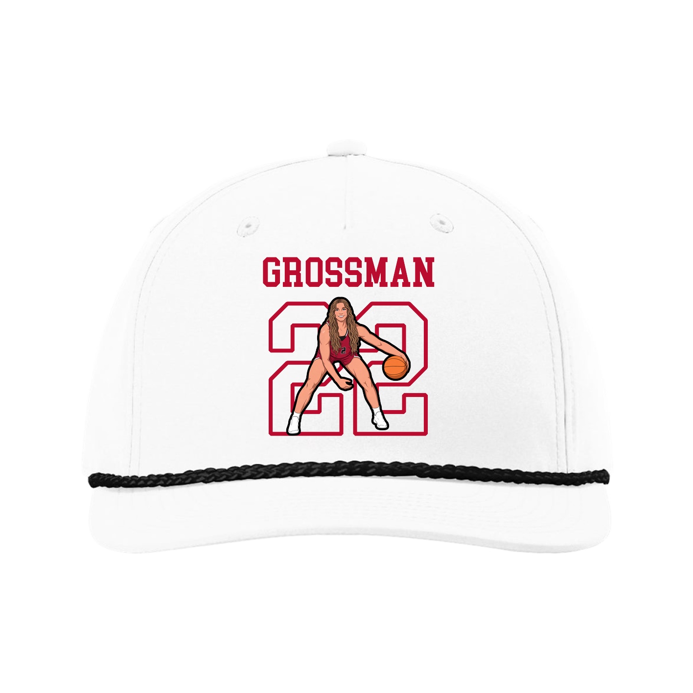 Five-Panel Classic Rope Cap — Shirsey in White