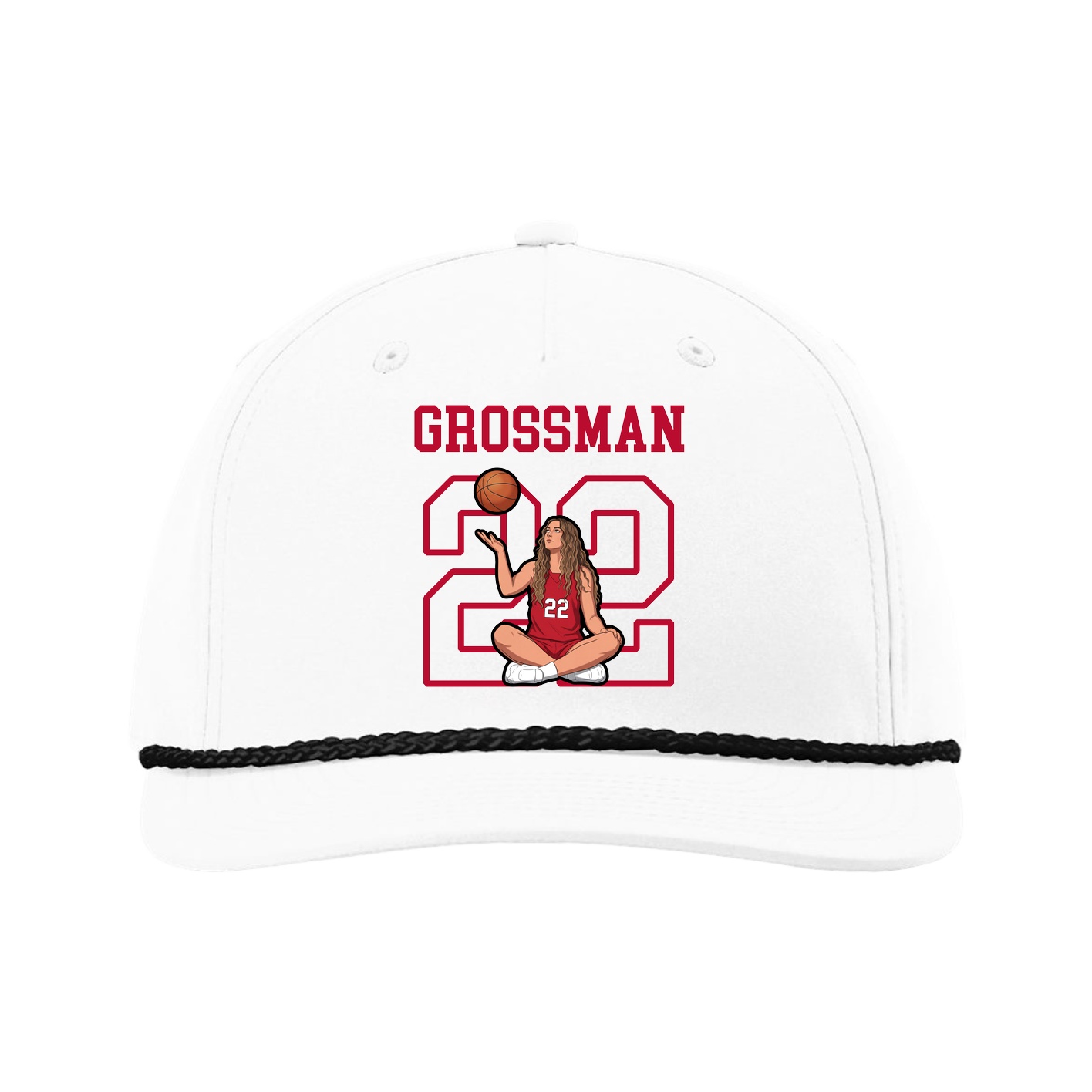 Five-Panel Classic Rope Cap — Shirsey in White