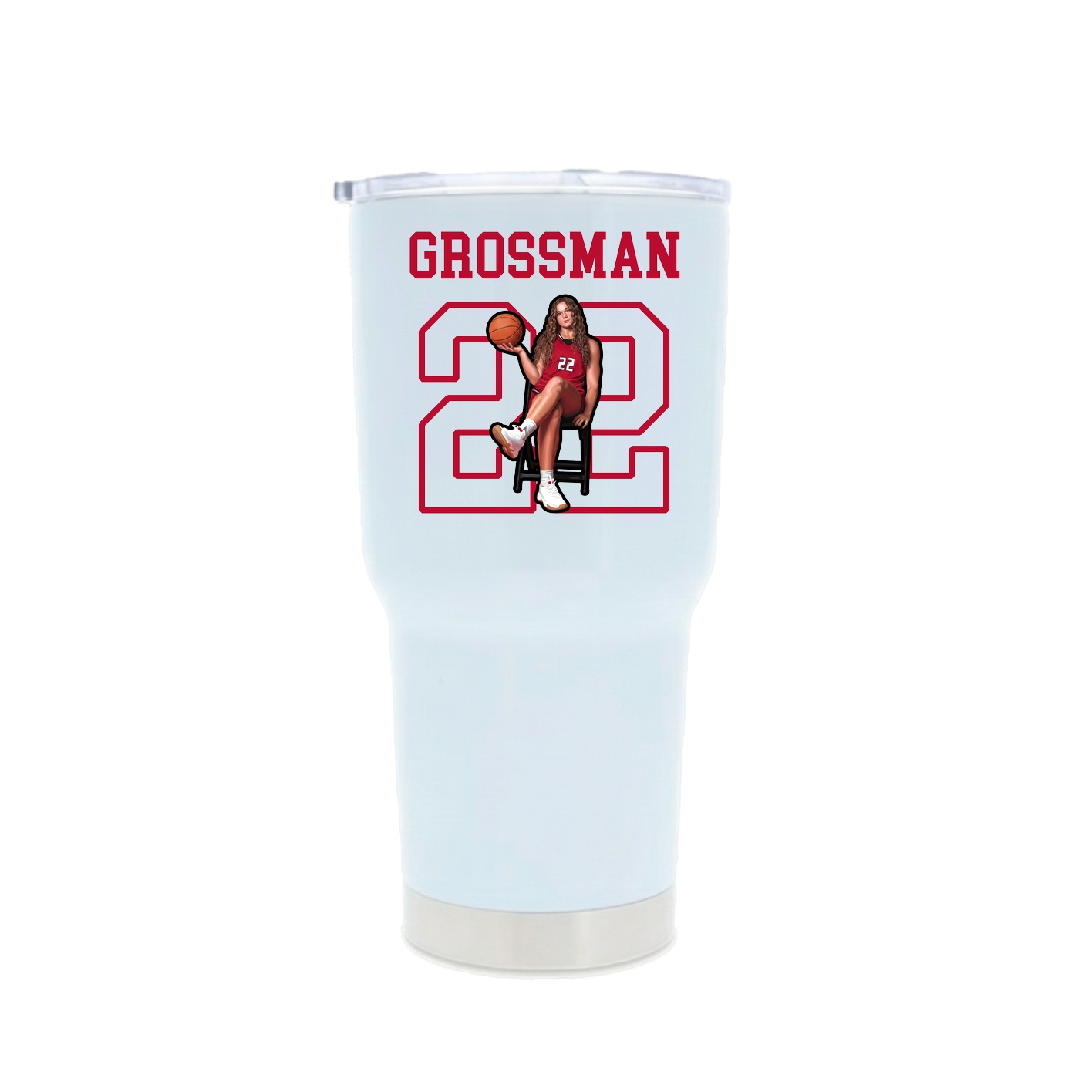30oz Stainless Steel Tumbler — Shirsey in White
