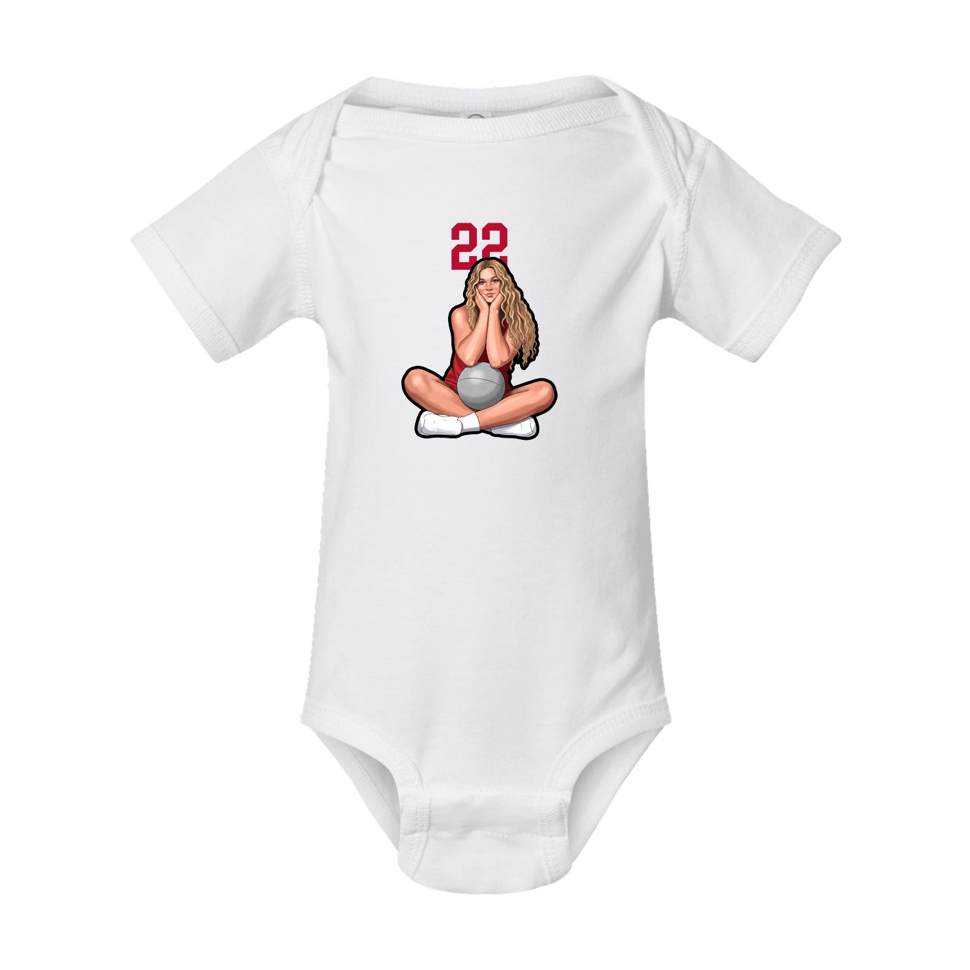 Baby Onesie — Number Top in White