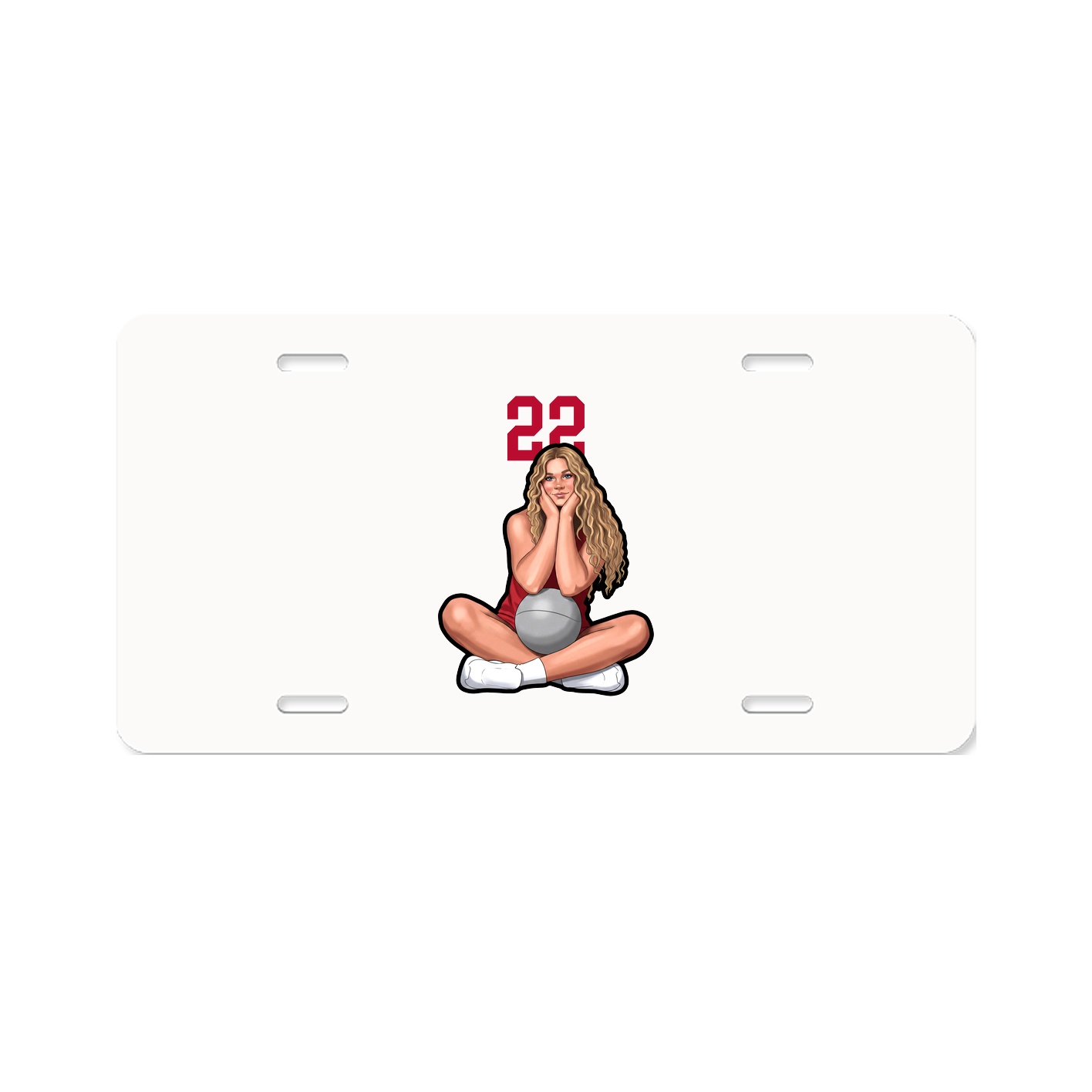License Plate — Number Top in Classic