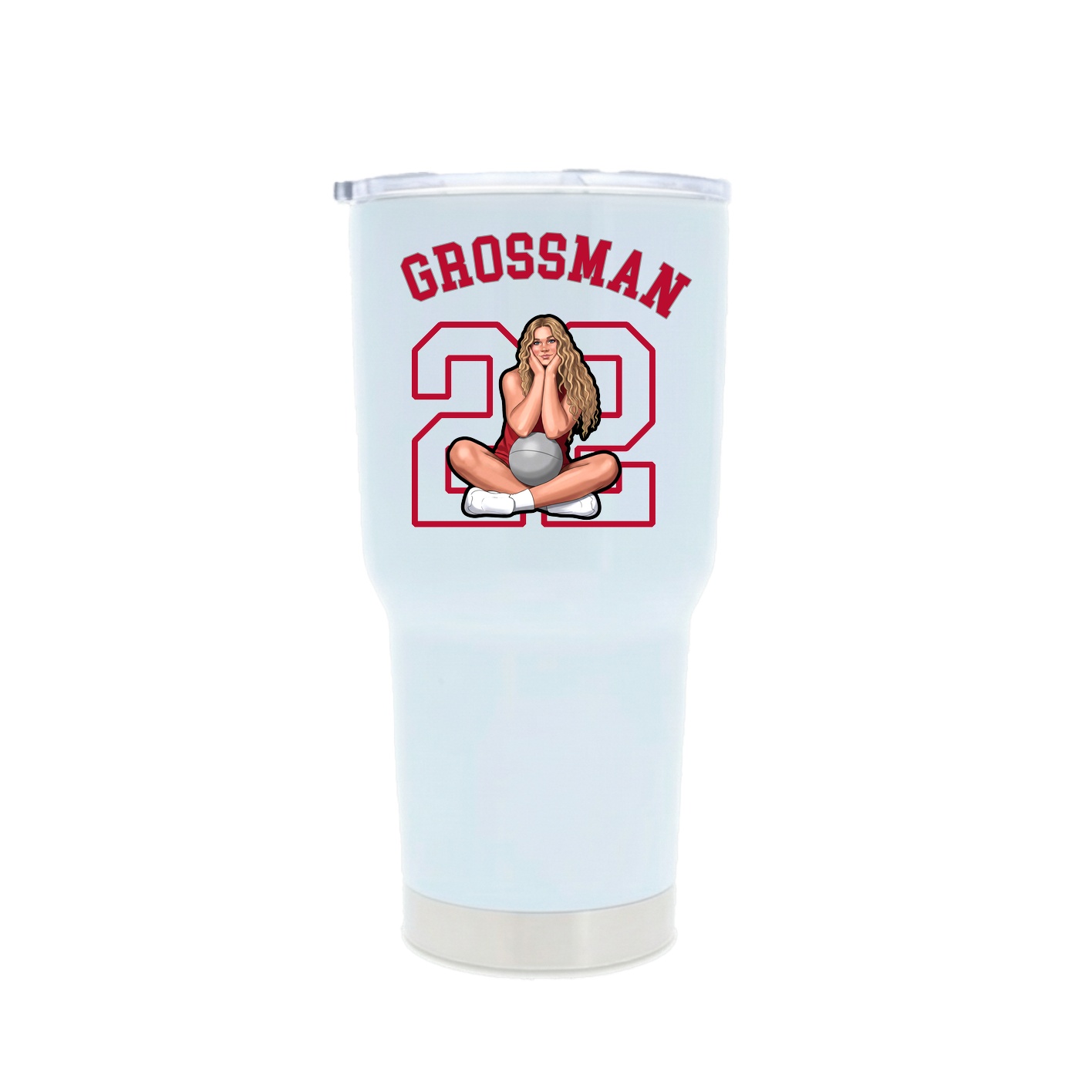 30oz Stainless Steel Tumbler — Shirsey Arch in White