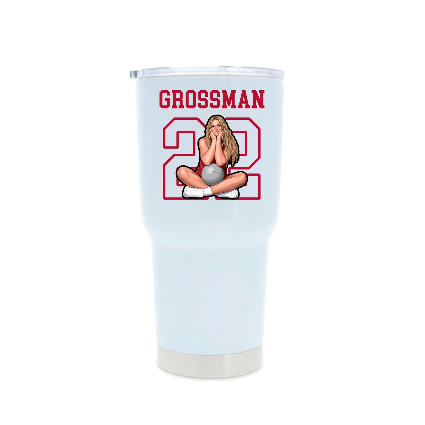 30oz Stainless Steel Tumbler — Shirsey in White