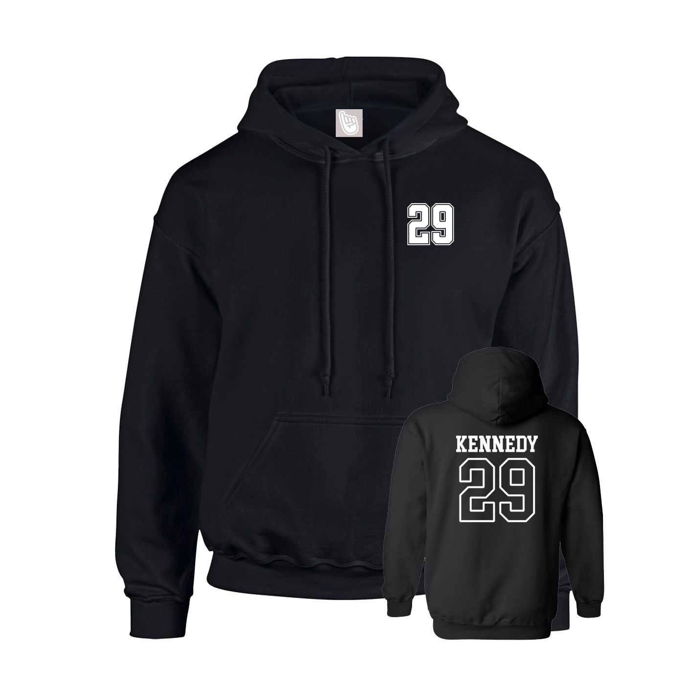 Youth Hoodie — Chest Back in Black