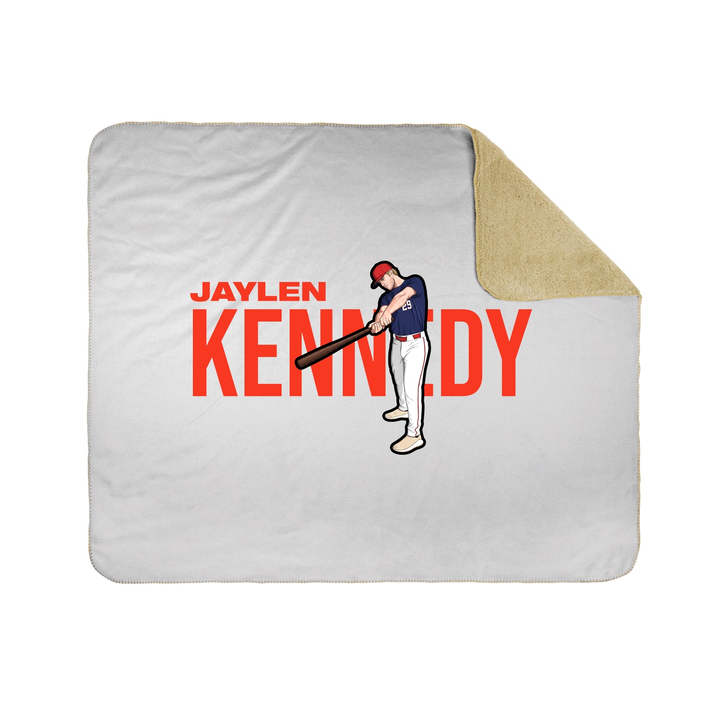 Throw Blanket — Player Name in White